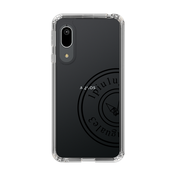 Slim Protection Case for SHARP AQUOS sense3 basic［ 1PIU1UGUALE3 - crane - Black ］