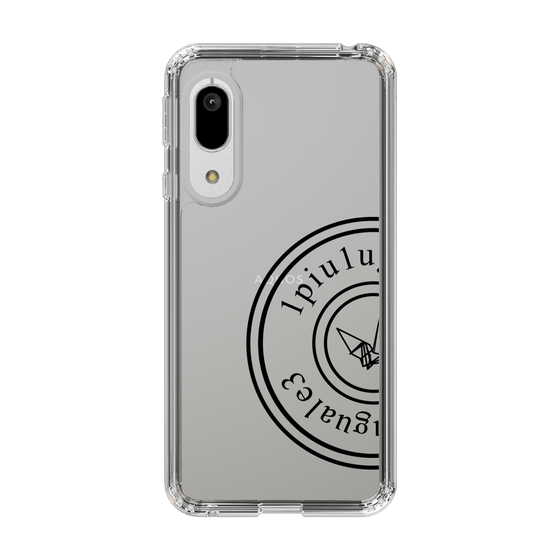 Slim Protection Case for SHARP AQUOS sense3 basic［ 1PIU1UGUALE3 - crane - Black ］