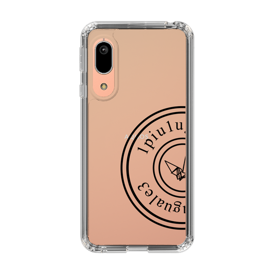 Slim Protection Case for SHARP AQUOS sense3 basic［ 1PIU1UGUALE3 - crane - Black ］