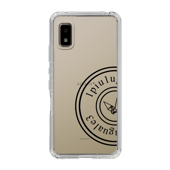 Slim Protection Case for SHARP AQUOS wish2［ 1PIU1UGUALE3 - crane - Black ］