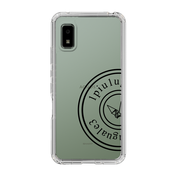 Slim Protection Case for SHARP AQUOS wish2［ 1PIU1UGUALE3 - crane - Black ］