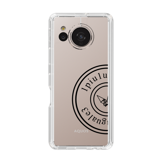 Slim Protection Case for SHARP AQUOS sense7［ 1PIU1UGUALE3 - crane - Black ］