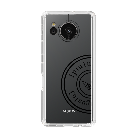 Slim Protection Case for SHARP AQUOS sense7［ 1PIU1UGUALE3 - crane - Black ］