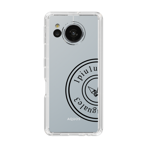 Slim Protection Case for SHARP AQUOS sense7［ 1PIU1UGUALE3 - crane - Black ］