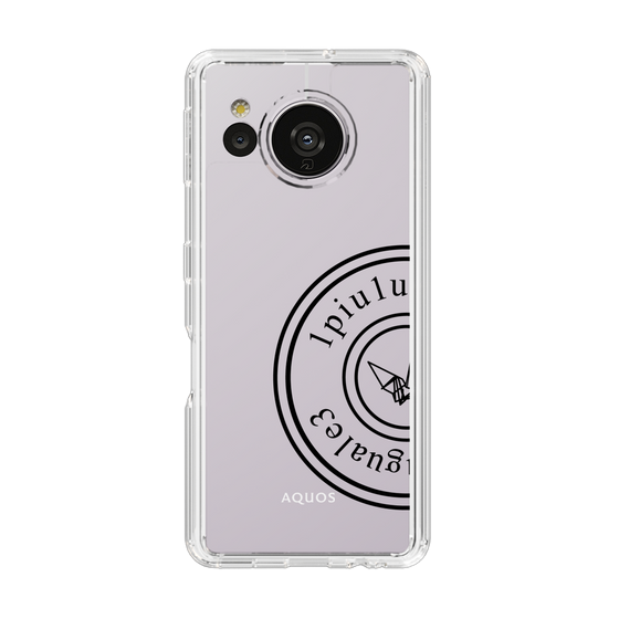 Slim Protection Case for SHARP AQUOS sense7［ 1PIU1UGUALE3 - crane - Black ］
