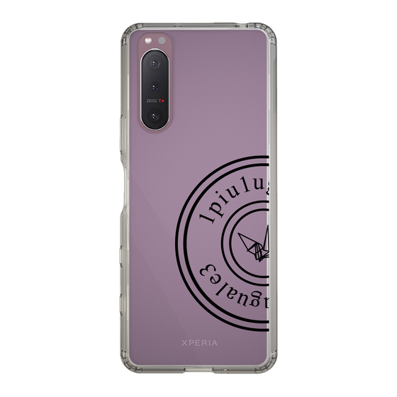 Slim Protection Case for SONY Xperia 5 II［ 1PIU1UGUALE3 - crane - Black ］