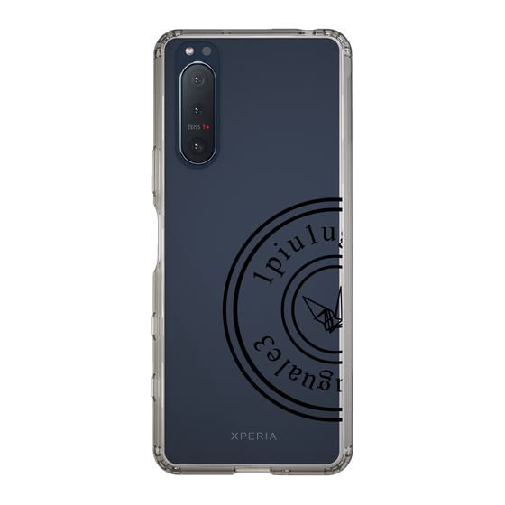 Slim Protection Case for SONY Xperia 5 II［ 1PIU1UGUALE3 - crane - Black ］