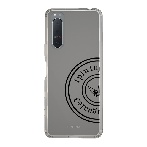 Slim Protection Case for SONY Xperia 5 II［ 1PIU1UGUALE3 - crane - Black ］