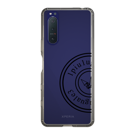 Slim Protection Case for SONY Xperia 5 II［ 1PIU1UGUALE3 - crane - Black ］