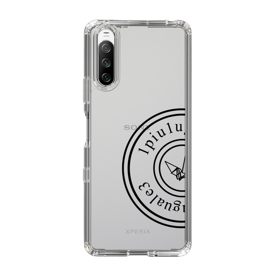 Slim Protection Case for SONY Xperia 10 III［ 1PIU1UGUALE3 - crane - Black ］