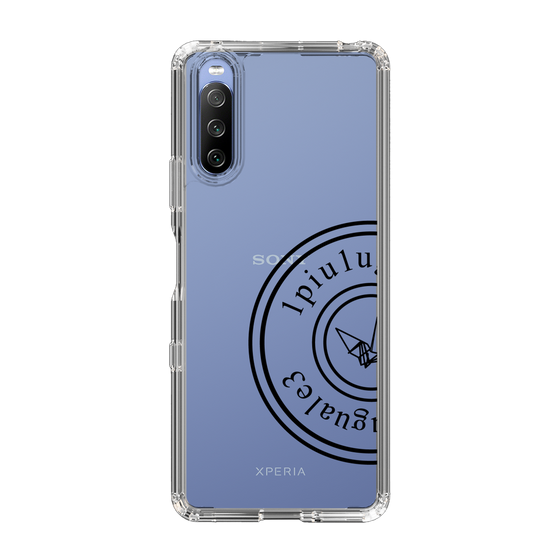Slim Protection Case for SONY Xperia 10 III［ 1PIU1UGUALE3 - crane - Black ］