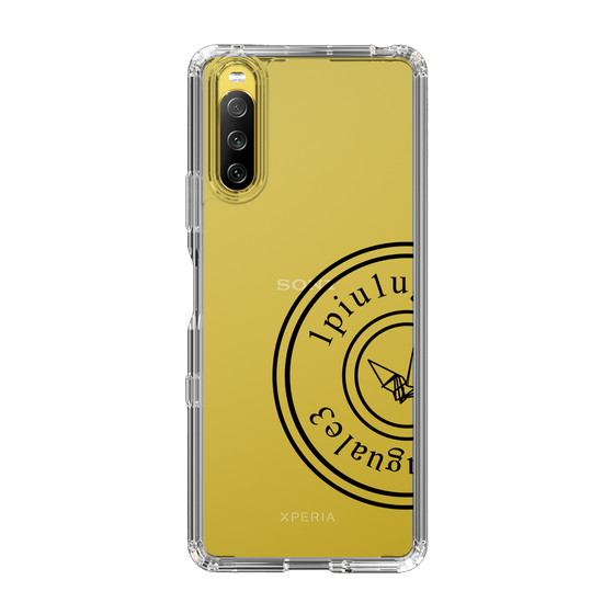 Slim Protection Case for SONY Xperia 10 III［ 1PIU1UGUALE3 - crane - Black ］