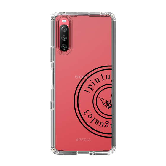 Slim Protection Case for SONY Xperia 10 III［ 1PIU1UGUALE3 - crane - Black ］