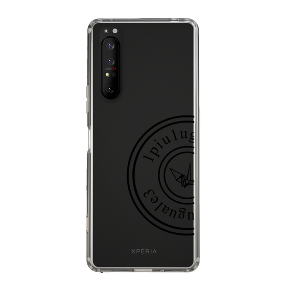 Slim Protection Case for SONY Xperia 1 II［ 1PIU1UGUALE3 - crane - Black ］