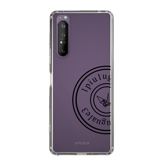 Slim Protection Case for SONY Xperia 1 II［ 1PIU1UGUALE3 - crane - Black ］