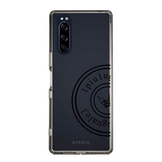 Slim Protection Case for SONY Xperia 5［ 1PIU1UGUALE3 - crane - Black ］