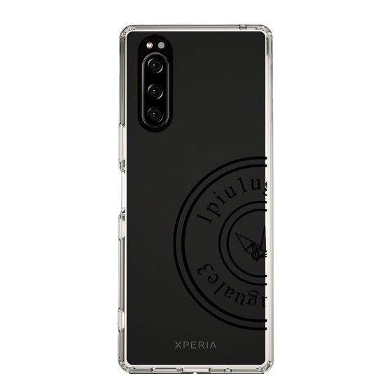 Slim Protection Case for SONY Xperia 5［ 1PIU1UGUALE3 - crane - Black ］