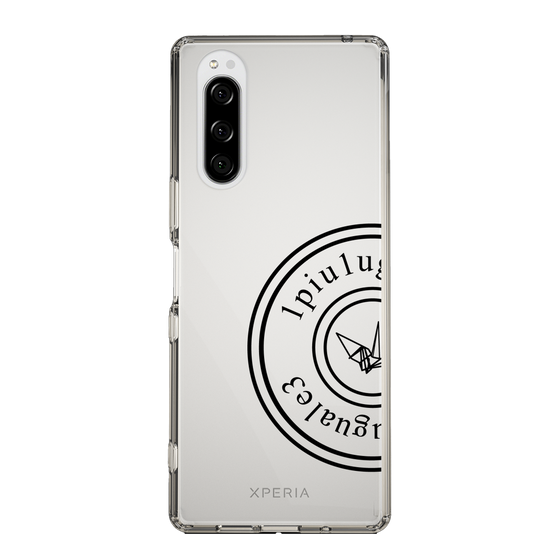 Slim Protection Case for SONY Xperia 5［ 1PIU1UGUALE3 - crane - Black ］