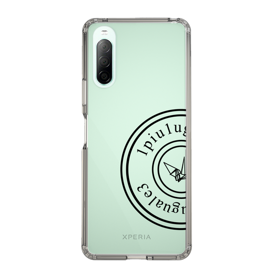 Slim Protection Case for SONY Xperia 10 II［ 1PIU1UGUALE3 - crane - Black ］