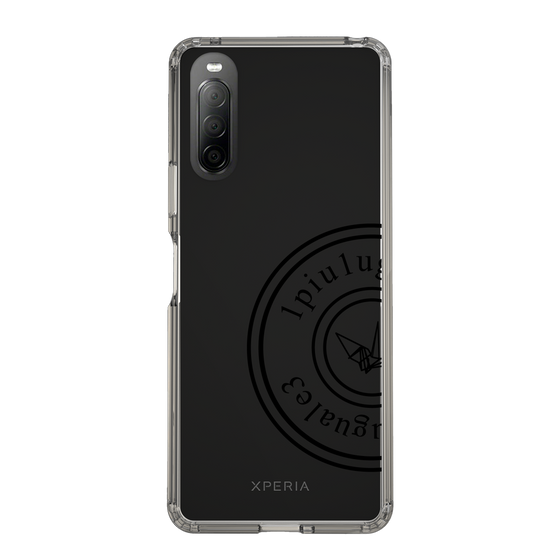 Slim Protection Case for SONY Xperia 10 II［ 1PIU1UGUALE3 - crane - Black ］