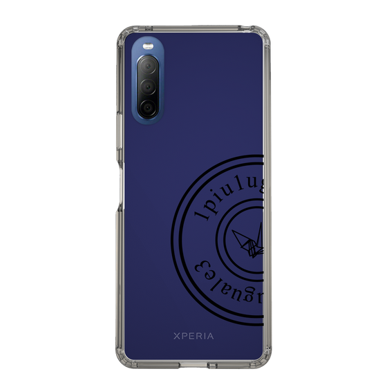 Slim Protection Case for SONY Xperia 10 II［ 1PIU1UGUALE3 - crane - Black ］