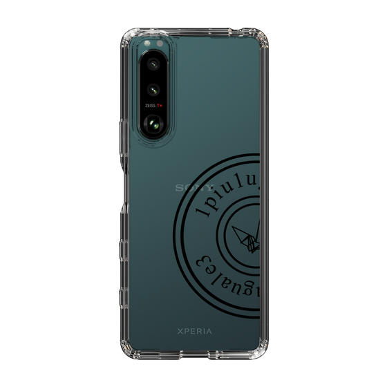 Slim Protection Case for SONY Xperia 5 III［ 1PIU1UGUALE3 - crane - Black ］