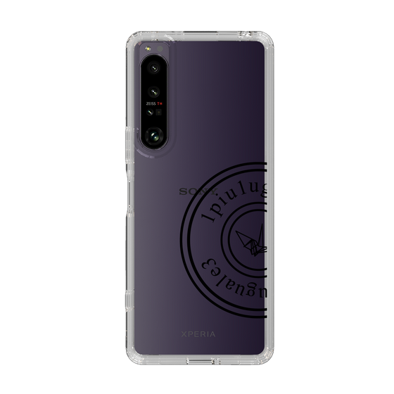 Slim Protection Case for SONY Xperia 1 IV［ 1PIU1UGUALE3 - crane - Black ］
