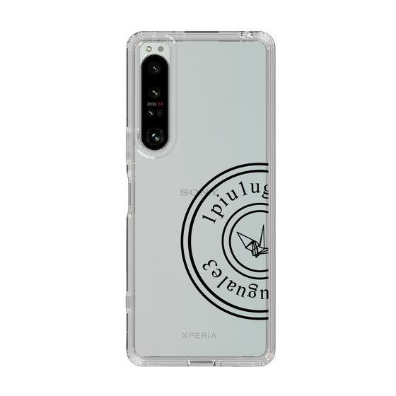 Slim Protection Case for SONY Xperia 1 IV［ 1PIU1UGUALE3 - crane - Black ］