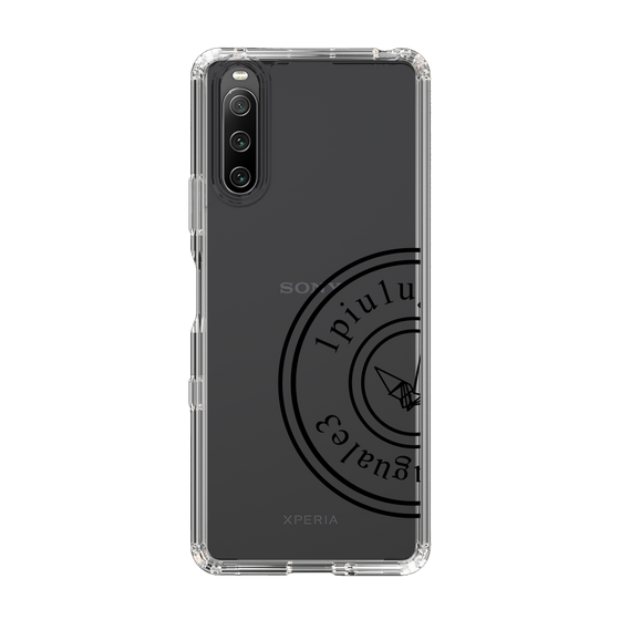 Slim Protection Case for SONY Xperia 10 IV［ 1PIU1UGUALE3 - crane - Black ］
