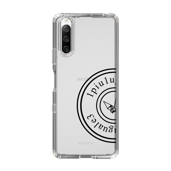 Slim Protection Case for SONY Xperia 10 IV［ 1PIU1UGUALE3 - crane - Black ］