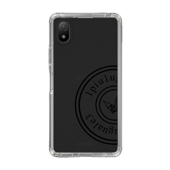 Slim Protection Case for SONY Xperia Ace III［ 1PIU1UGUALE3 - crane - Black ］