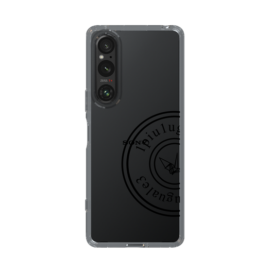 Slim Protection Case for SONY Xperia 1 V［ 1PIU1UGUALE3 - crane - Black ］