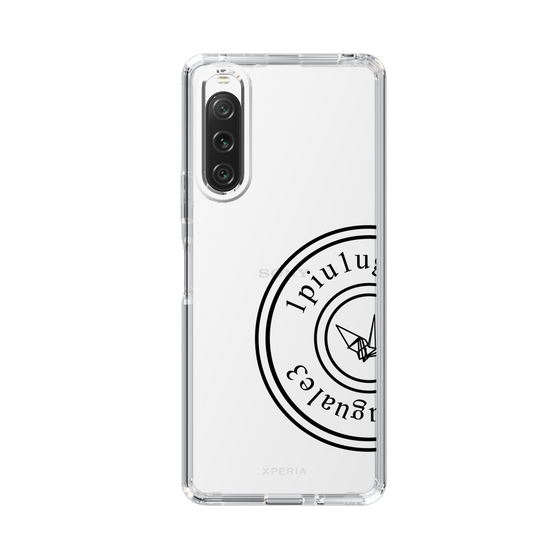Slim Protection Case for SONY Xperia 10 V［ 1PIU1UGUALE3 - crane - Black ］