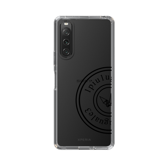 Slim Protection Case for SONY Xperia 10 V［ 1PIU1UGUALE3 - crane - Black ］