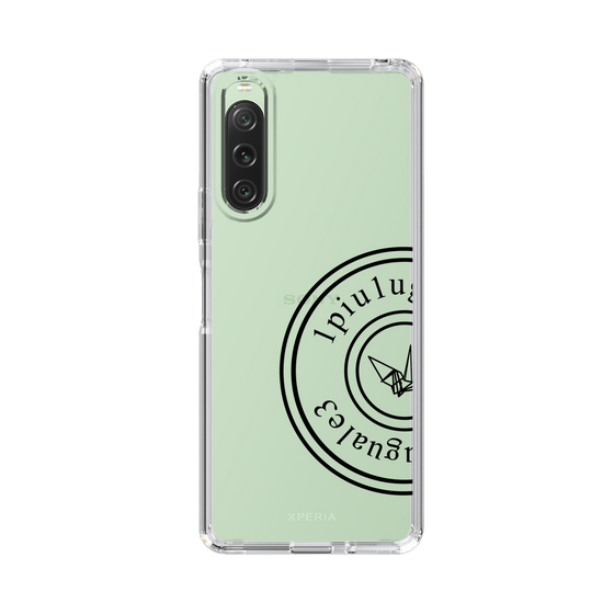 Slim Protection Case for SONY Xperia 10 V［ 1PIU1UGUALE3 - crane - Black ］