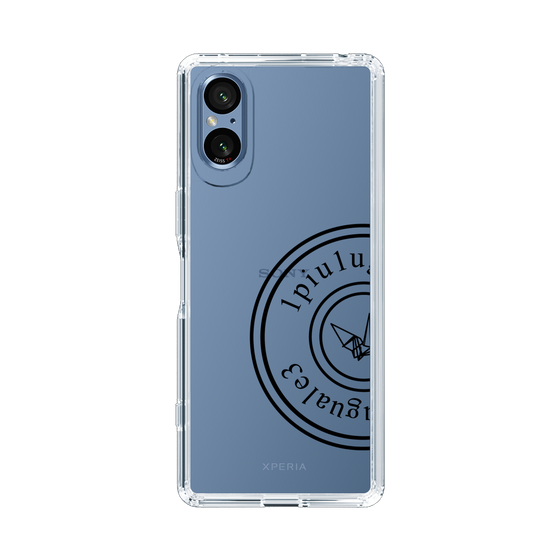 Slim Protection Case for SONY Xperia 5 V［ 1PIU1UGUALE3 - crane - Black ］
