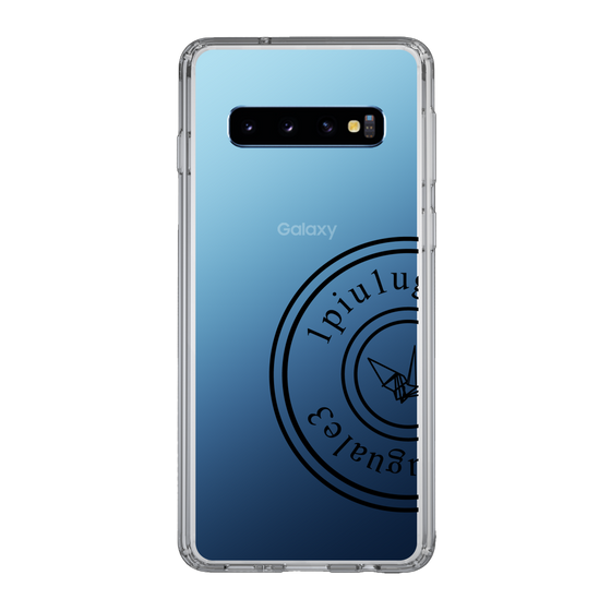 Slim Protection Case for Samsung Galaxy S10［ 1PIU1UGUALE3 - crane - Black ］