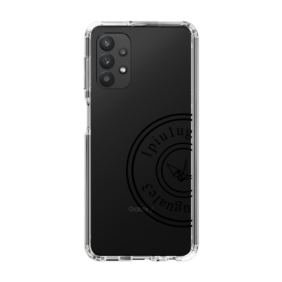 Slim Protection Case for Samsung Galaxy A32 5G［ 1PIU1UGUALE3 - crane - Black ］