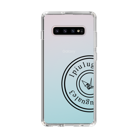 Slim Protection Case for Samsung Galaxy S10+［ 1PIU1UGUALE3 - crane - Black ］