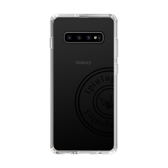 Slim Protection Case for Samsung Galaxy S10+［ 1PIU1UGUALE3 - crane - Black ］