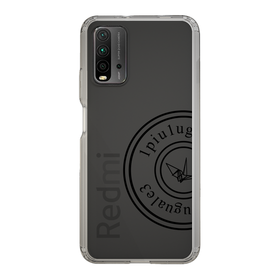 Slim Protection Case for Xiaomi Redmi 9T［ 1PIU1UGUALE3 - crane - Black ］