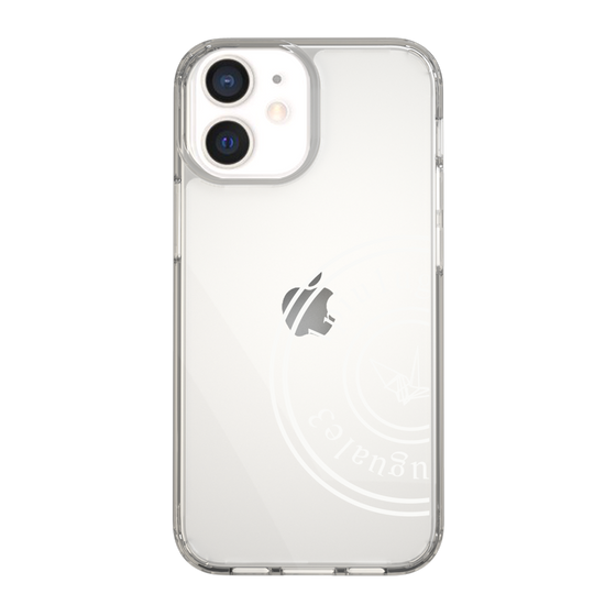Slim Protection Case for Apple iPhone 12 mini［ 1PIU1UGUALE3 - crane - White ］