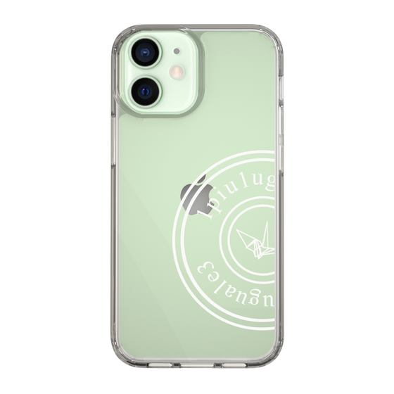 Slim Protection Case for Apple iPhone 12 mini［ 1PIU1UGUALE3 - crane - White ］