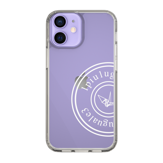 Slim Protection Case for Apple iPhone 12 mini［ 1PIU1UGUALE3 - crane - White ］