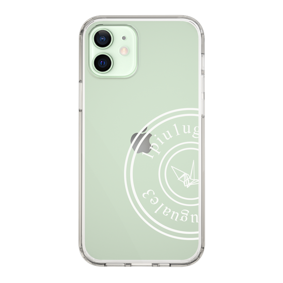 Slim Protection Case for Apple iPhone 12［ 1PIU1UGUALE3 - crane - White ］