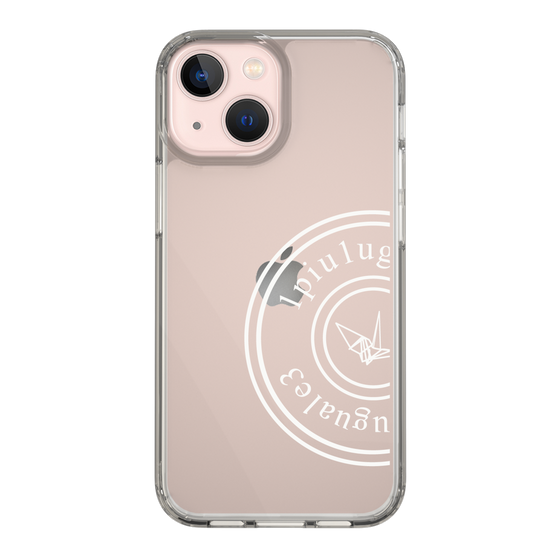 Slim Protection Case for Apple iPhone 13 mini［ 1PIU1UGUALE3 - crane - White ］