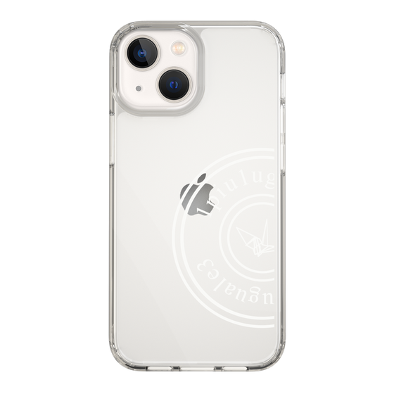 Slim Protection Case for Apple iPhone 13 mini［ 1PIU1UGUALE3 - crane - White ］