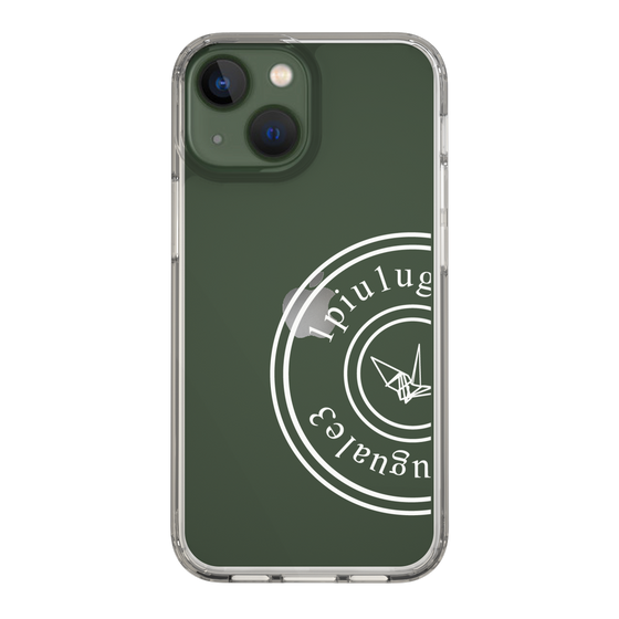 Slim Protection Case for Apple iPhone 13 mini［ 1PIU1UGUALE3 - crane - White ］