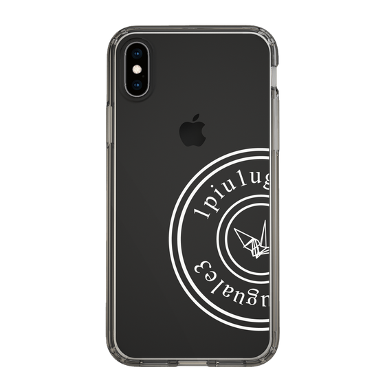 Slim Protection Case for Apple iPhone XS［ 1PIU1UGUALE3 - crane - White ］