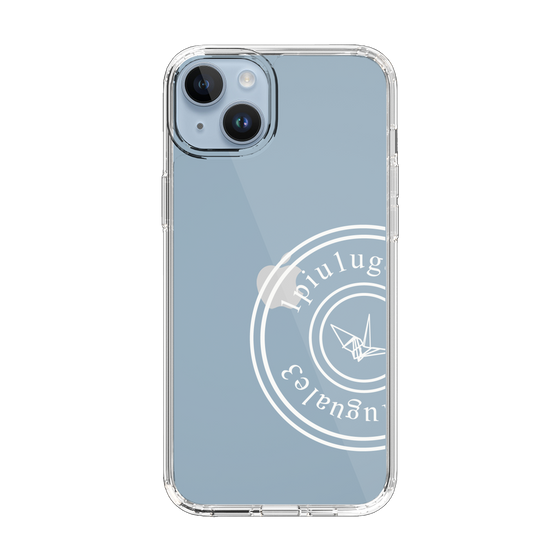 Slim Protection Case for Apple iPhone 14 Plus［ 1PIU1UGUALE3 - crane - White ］
